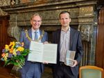 Goerdeler Prize award ceremony 2022: Burkhard Jung (Mayor of Leipzig), Dominik Frankenberg (prizewinner
