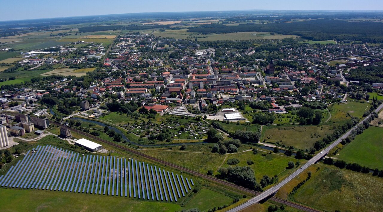 Stadt Pasewalk, Blick nach Osten