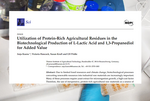 New report on the utilization of protein-rich agricultural residues in the biotechnological production of L-lactic acid and 1,3-propanediol 