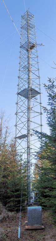 Flux tower in the Bavarian Forest National Park
