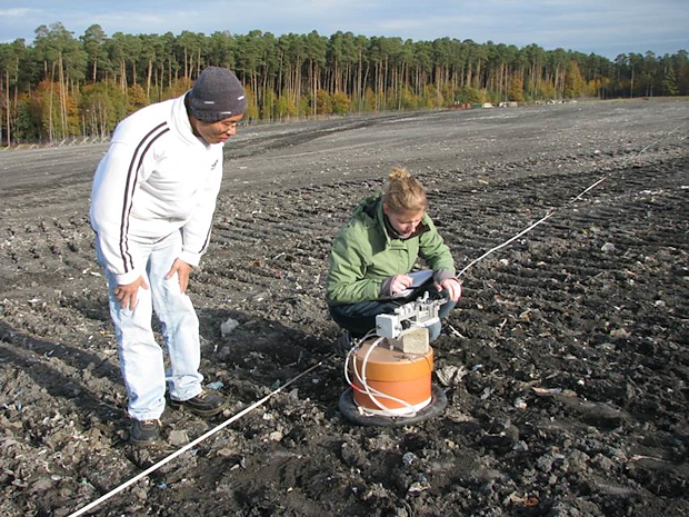 Measurement of nitrous oxide and methane emissions from an MBT landfill
