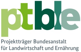 Logo Projektträger Bundesanstalt für Landwirtschaft und Ernährung Logo Projektträger Bundesanstalt für Landwirtschaft und Ernährung