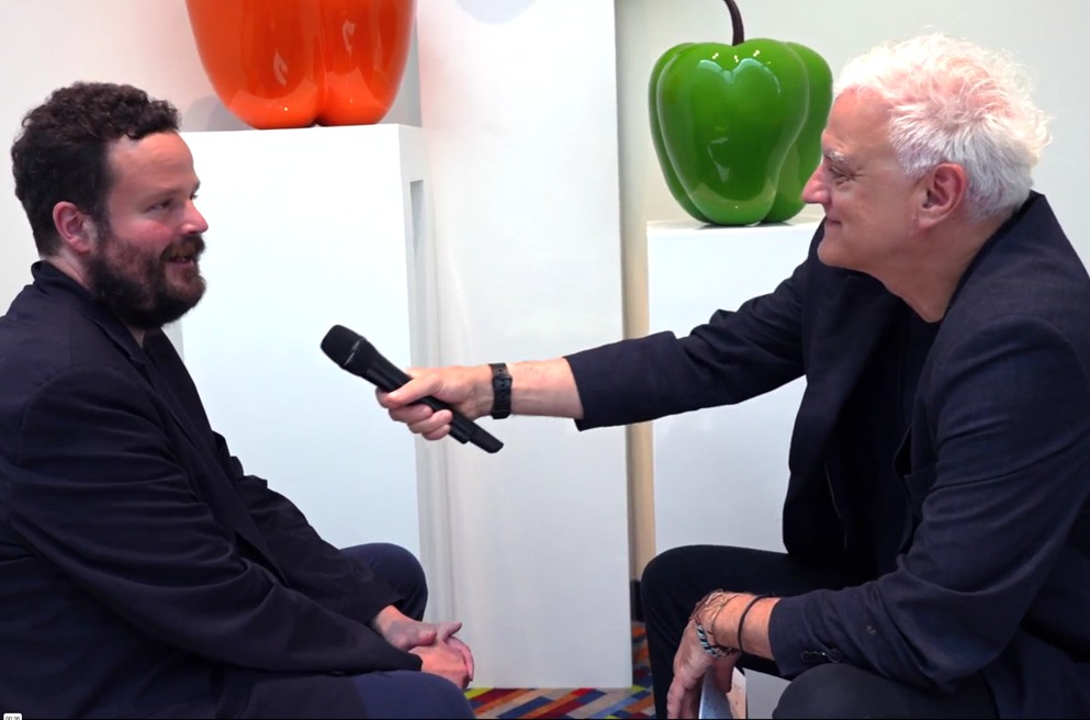 Tobias Mettenberger und der Redaktionsleiter Stefan Wirner im Interview