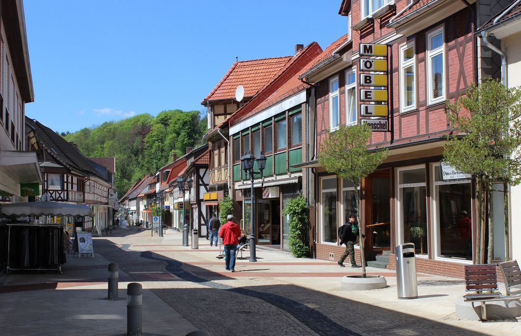 Fußgängerzone in Herzberg am Harz