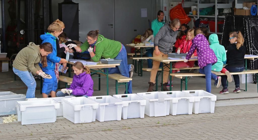 Die AG der Jahrgänge 4 bis 6 der Bad Doberaner Münsterschule im Institut für Ostseefischerei.