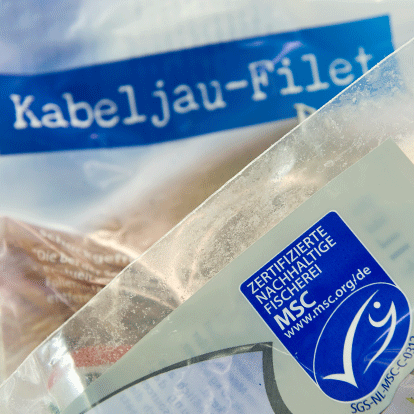 Tiefkühlfisch mit MSC-Logo