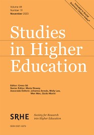 Deckblatt der Fachzeitschrift Studies in Higher Education