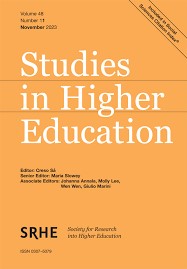 Deckblatt der Fachzeitschrift Studies in Higher Education Deckblatt der Fachzeitschrift Studies in Higher Education