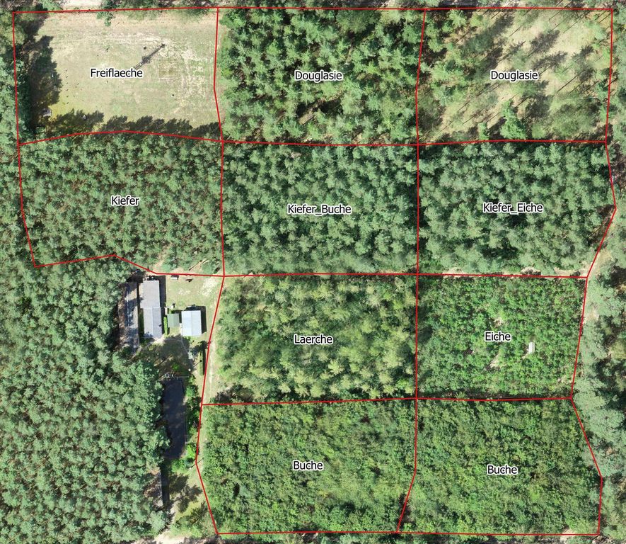 Drohnenaufnahme der Intensivmonitoringfäche Britz. Drohnenaufnahme der Intensivmonitoringfäche Britz.